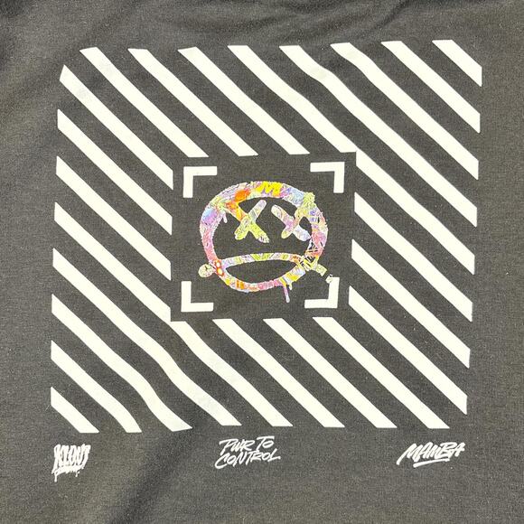 Klout Pwr black striped graphic pwr to control hoodie size XL - Picture 5 of 7